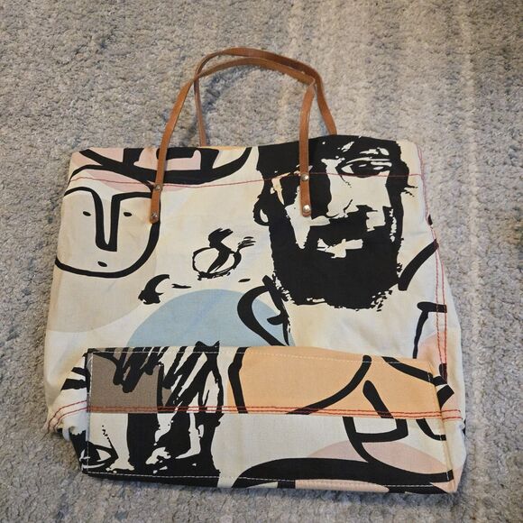 Ali Rapp MFAH Houston Museum Mixed Media Ikea Artist Canvas Tote Bag USED - Picture 8 of 10